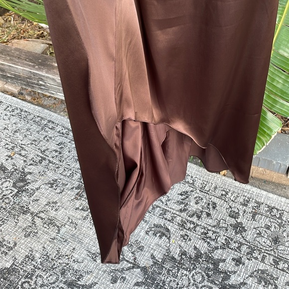 Alfred Angelo asymmetric satin slip dress - Picture 4 of 8